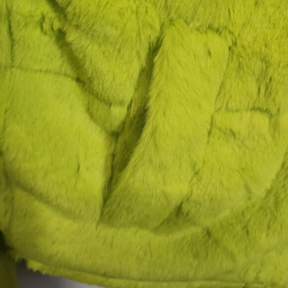 Love83 Faux Fur Jacket in Lim Green - Size Small - Picture 8 of 9